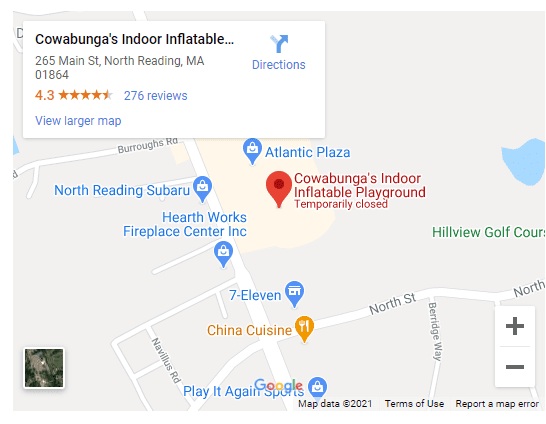 Google map of North Reading Location